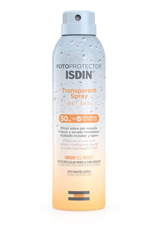 Fotoprotector ISDIN Transparent Spray Wet Skin SPF 50