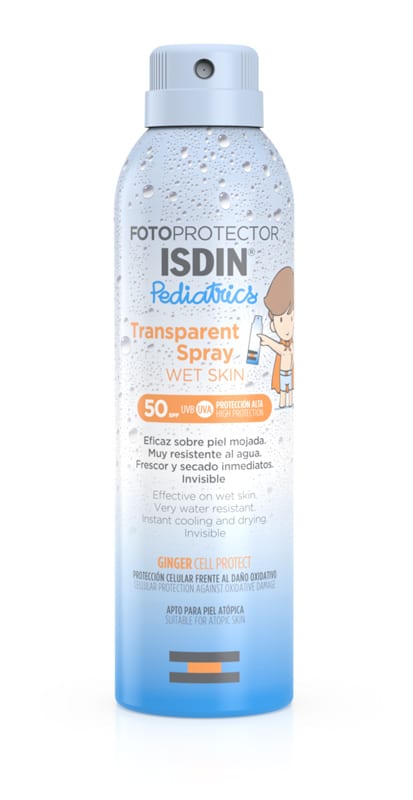 Fotoprotector ISDIN Transparent Spray Wet Skin Pediatrics SPF 50