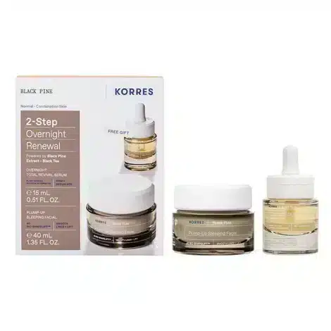 Black Pine Plump-Up Sleeping Facial Night Cream + Overnight Revival Serum