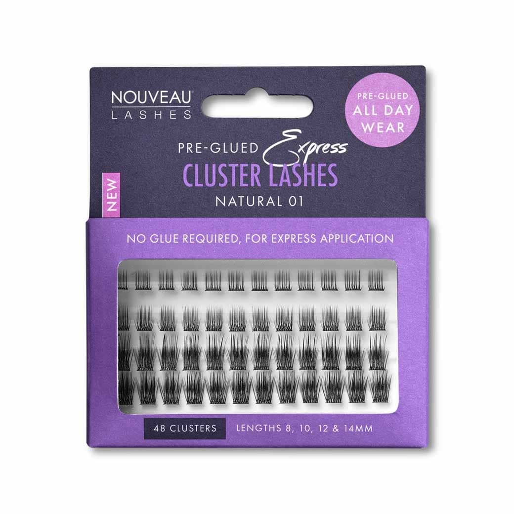Nouveau Lashes Pre-Glued Express Cluster Lashes Natural 01