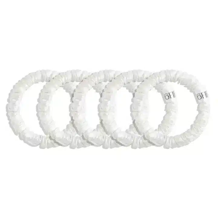 snowy | slim silk scrunchies