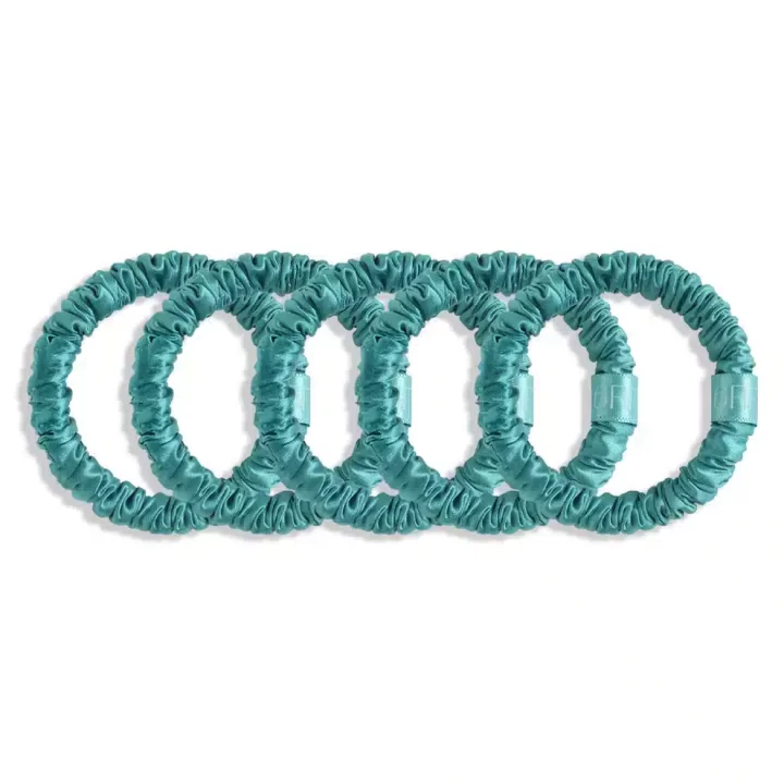viridian | slim silk scrunchies