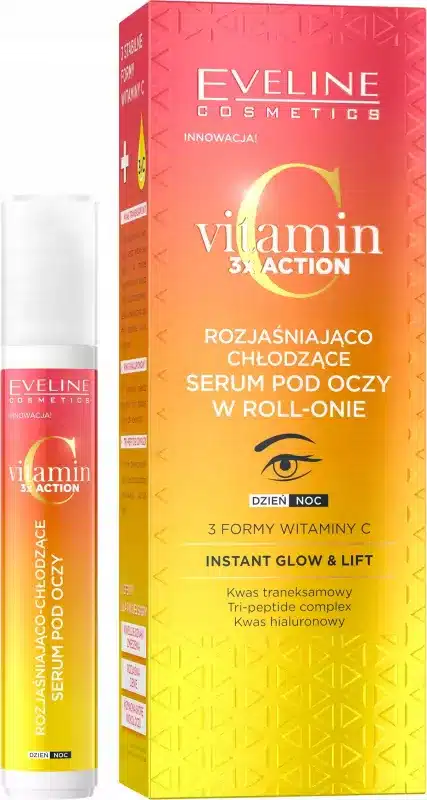 Eveline Vitamin C 3x Action – Brightening Cooling Eye Serum Roll-On