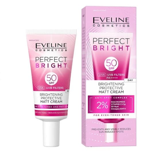 Eveline Perfect Bright – Brightening Protective Matt Cream SPF 50